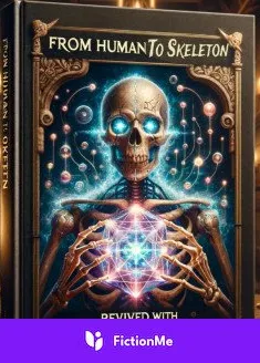 Book cover of “From Human to Skeleton: Revived with Infinite System Crystals“ by HambinoRanx